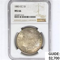1883-CC Morgan Silver Dollar NGC MS66