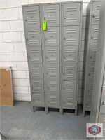 Metal Locker with 18 nests 10 x 12" gray color