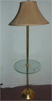 Brass Floor lamp with twisted center base and