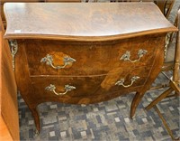 Carved Walnut French Style Bombay Two Drawer