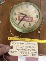 Antique DR PEPPER Telechron advertising clock