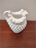 Fenton Hobnail Milk Glass Pitcher