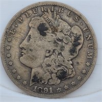 1891-O Morgan Silver Dollar - G