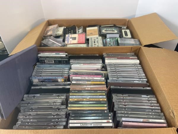 Mystery lot of vintage cassettes/miscellaneous CDs