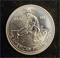 1987 1OZ .999 SILVER AMERICAN PROSPECTOR ROUND