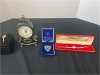 Vintage Waterford pendant, cable watch,clock