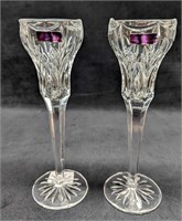 2 Retired Waterford Crystal Marquis Canterbury Can