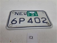 1996 Nevada MC Licence Plate