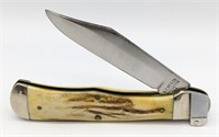 Aerial A.C. Mfg Co. Stag Auto Switchblade Knife