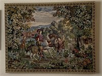 French Needlepoint Tapestry, Framed 42.5" x 33.5"