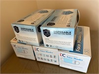 5 Boxes of Disposable Face Masks