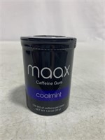 MAAX, COOL MINT CAFFEINE GUM, 125 MG. PER PIECE,