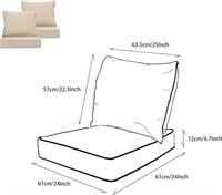 COZYVIDA Indoor/Outdoor Deep Seat Patio Cushion