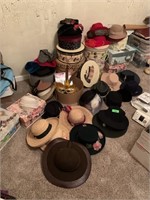 GIGANTIC LOT OF HATS AND BOXES