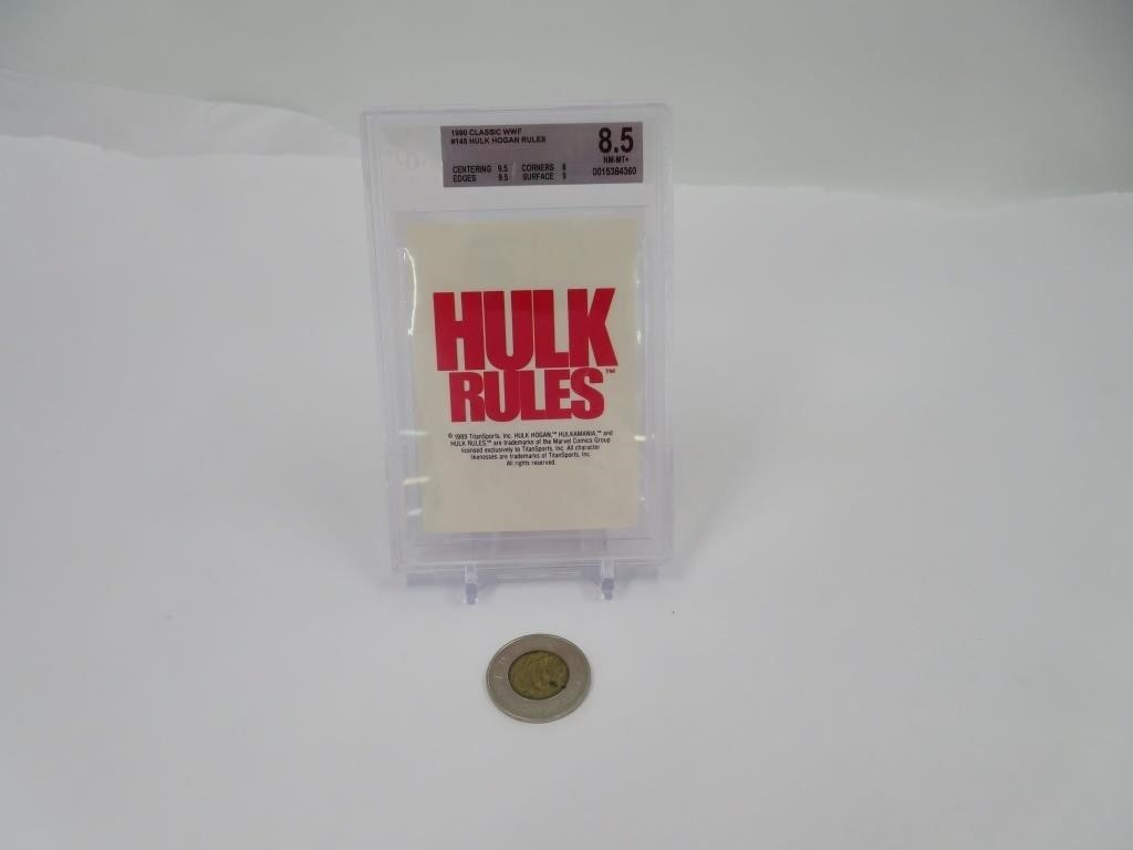 Hulk Hogan Rules 1990 Classic WWF, carte gradée