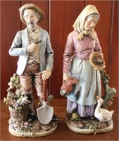 Pair of Man and Woman Statues - 13.5" tall