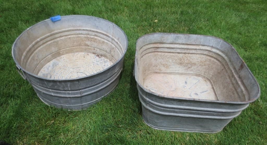 2 galvinize tubs