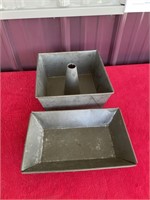 Tinware mold small bake pan