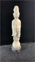 Carved Marble Guan Yin Statue 16"
