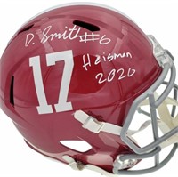 Devonta Smith Signed Alabama Helmet BAS