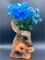 Royal Copley Porcelain Deer & Fawn Vase