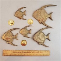 Brass Fish & Sand Dollars