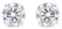 14k White Gold Round 2.00ct Diamond Stud Earrings