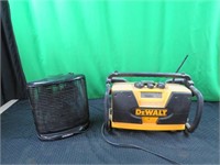 DeWalt radio, fan