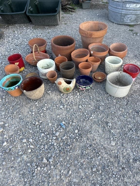 Lot of Clay Pots