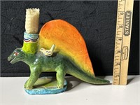 Vintage Ceramic Dinosaur Candle Holder Mexico