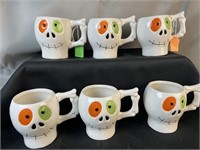 6 Spooky Skull Mugs