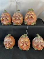 6pcs Resin Funky Pumpkin Holiday Décor