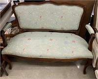 French Style Upholstered Love Seat