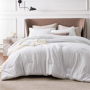 King Comforter Set  Grayish White (104x90)