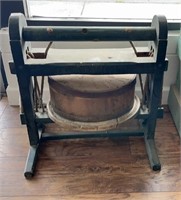 Antique cheese press w/original buttermilk paint