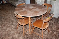 ROUND DINING TABLE AND 4 CHAIRS