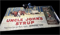 MASSIVE 1920's Uncle Johns Syrup Broadside Sign