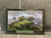 Golf Course by the Sea Framed Photo Print