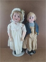 Vtg German Hilda Doll w/ Vtg Doll