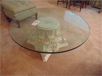 GLASS TOP COFFEE TABLE