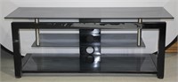 Modern Black Glass Top TV / Entertainment Unit