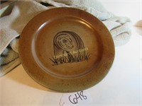 WOOLRICH POTTERY PLATE - 10.5"