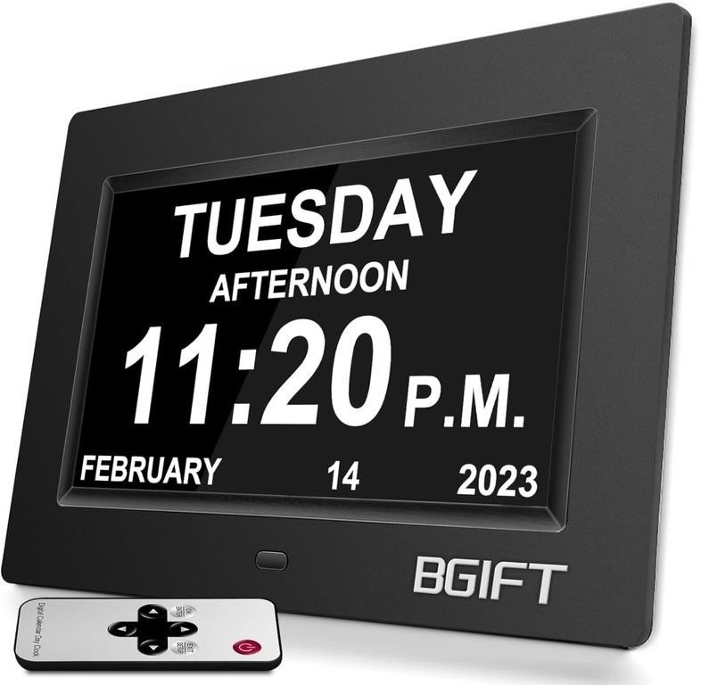 Digtal Clock with Day and Date for Seniors, Large