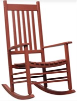 Wooden Patio Rocking Chair - Red Wine