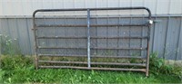 8' Tube Livestock Gate w/ Cyclone Insert & Wheel