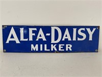 Original ALFA - DAISY MILKER Enamel Sign - 460 x