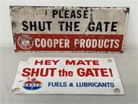 2 x Shut The Gate Signs Inc. Cooper Products (300
