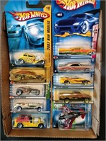 Flat of Hot Wheels