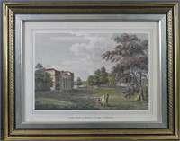 Framed Etching of Grove House in Middlesex