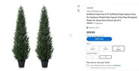 E8716 Artificial Potted Cedar Tree 5 FT, Set of 2